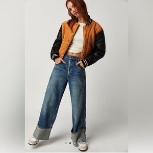 Free People We The Free Final Countdown Cuffed Jeans in Zero